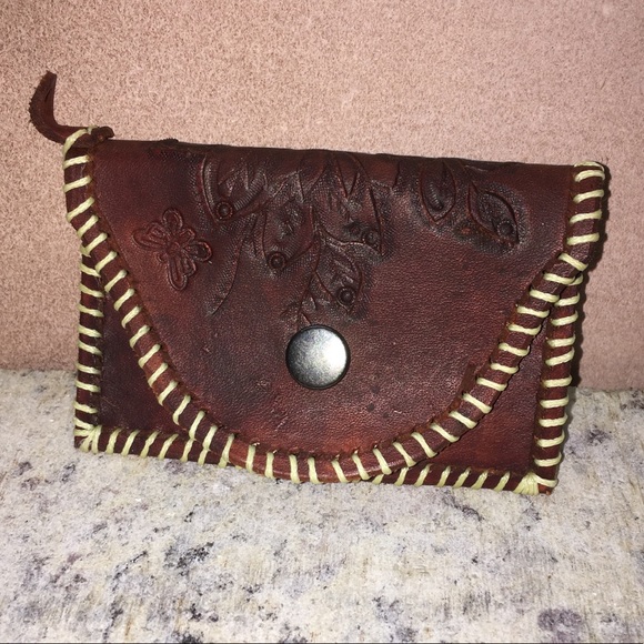 Handmade leather card wallet - Picture 1 of 2